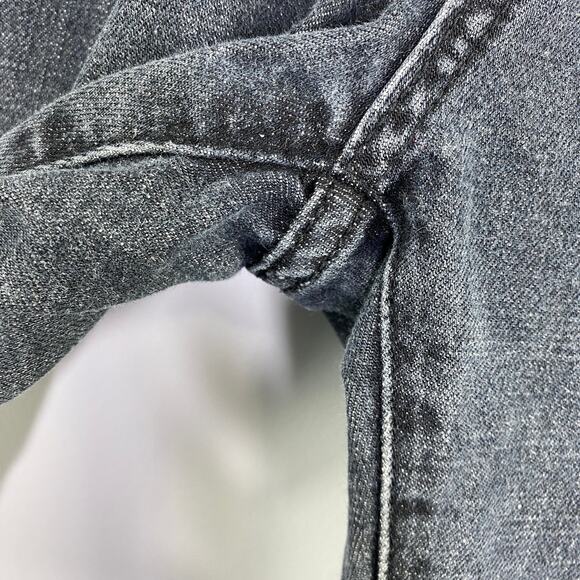 BlackJack Dark Light Washed Black Distressed Jeans Women's Size Large L - Picture 7 of 10